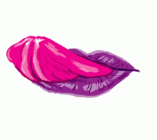 Gif animé bouche langue